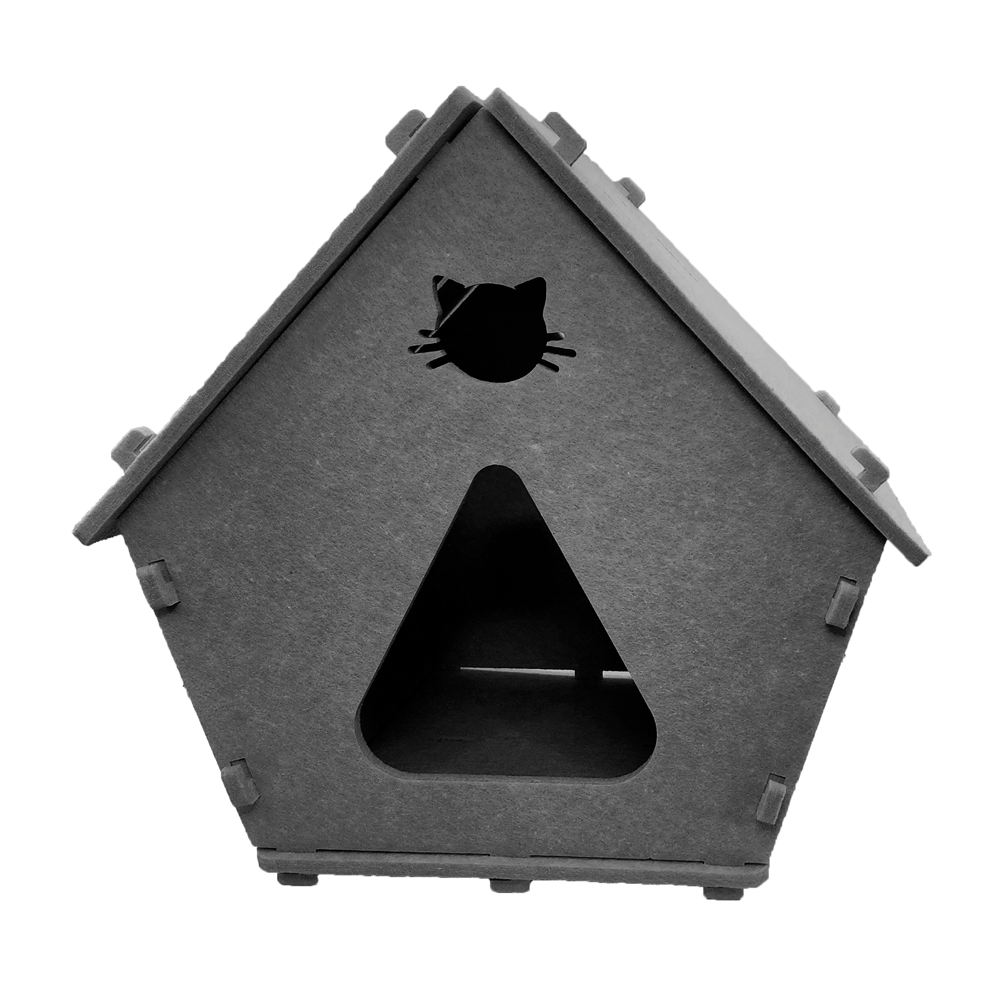 Casas de fieltro para gatitos rosa