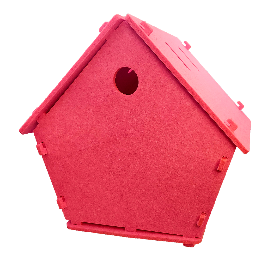 Casas de fieltro para gatitos rosa