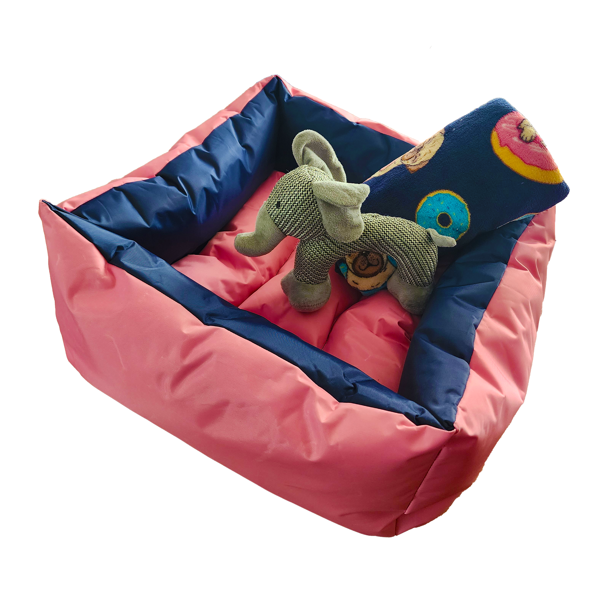 Set de cama, mantita y peluche. Personalizada con el nombre de tu peludo.