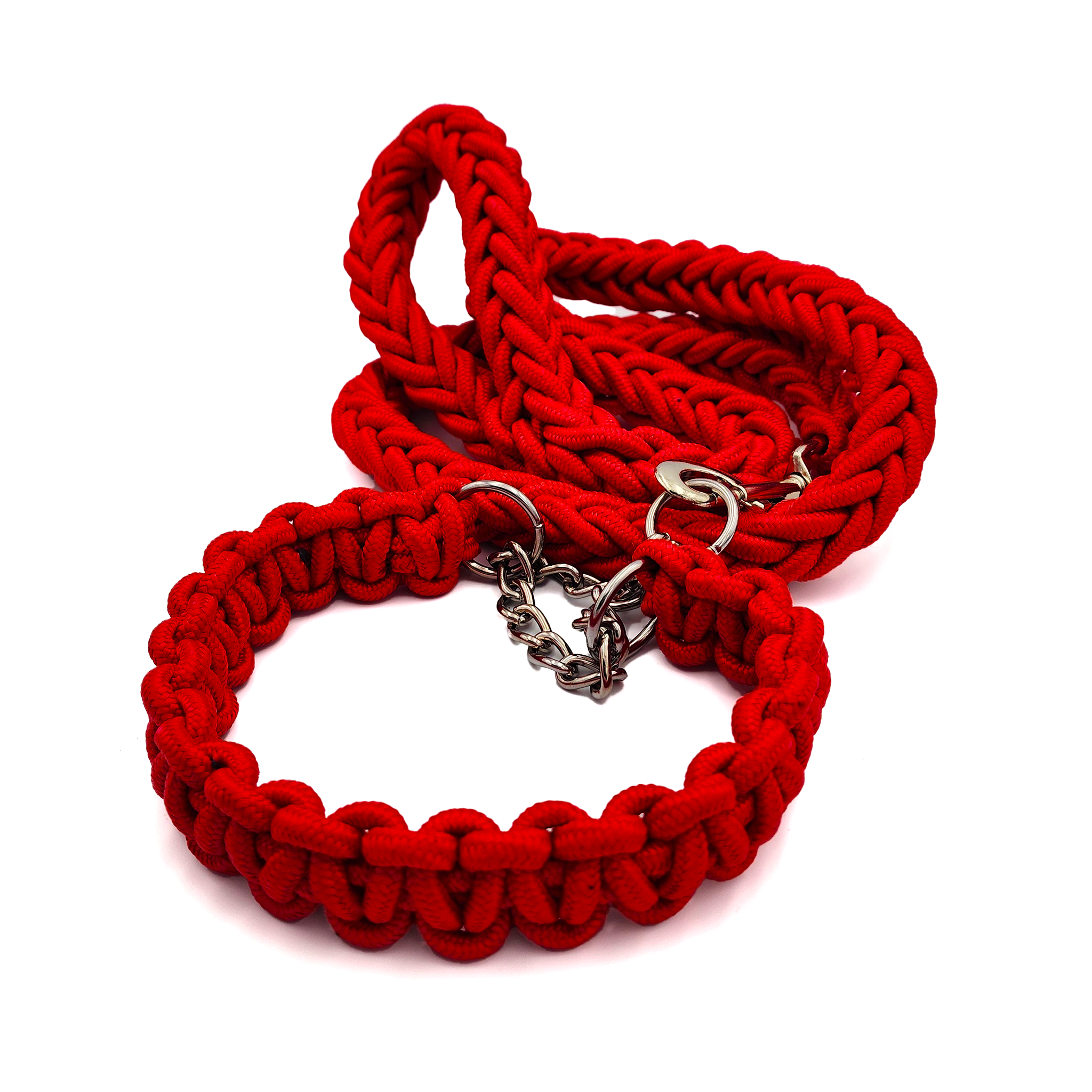 Correa con collar tejido