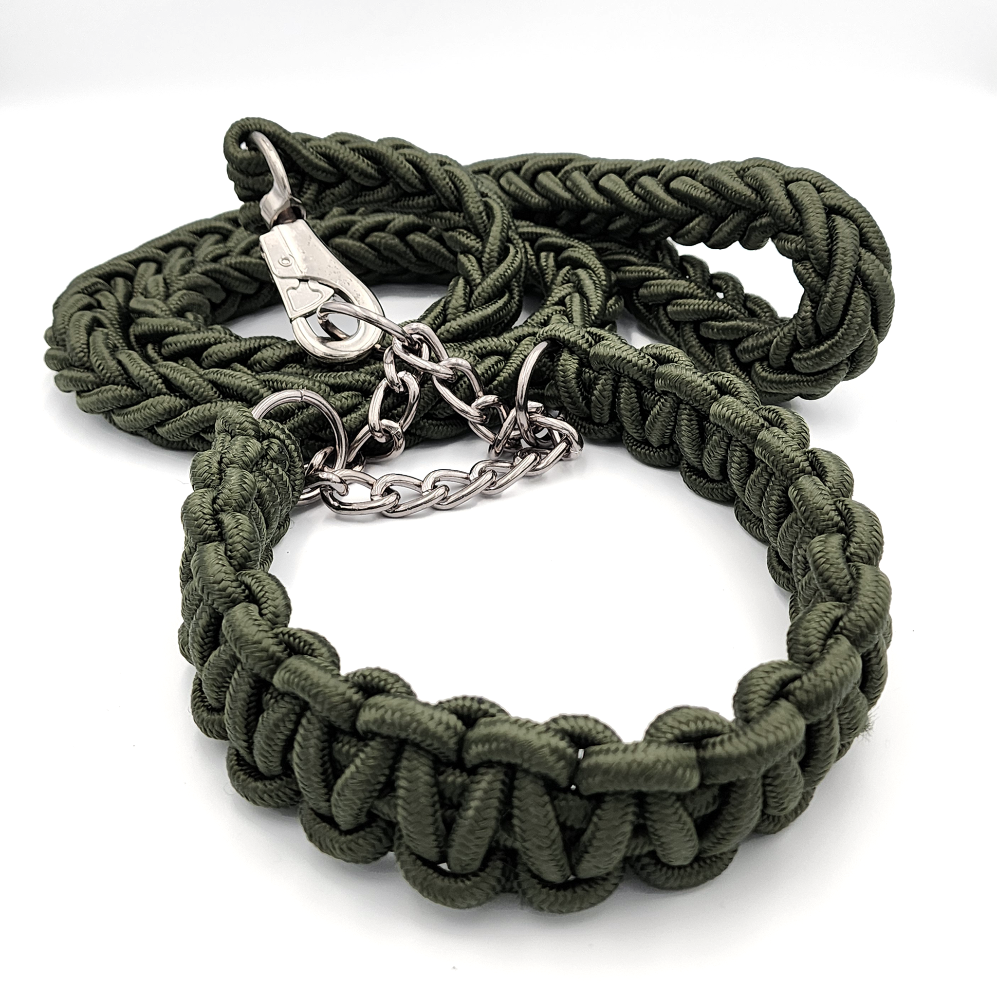 Correa con collar tejido