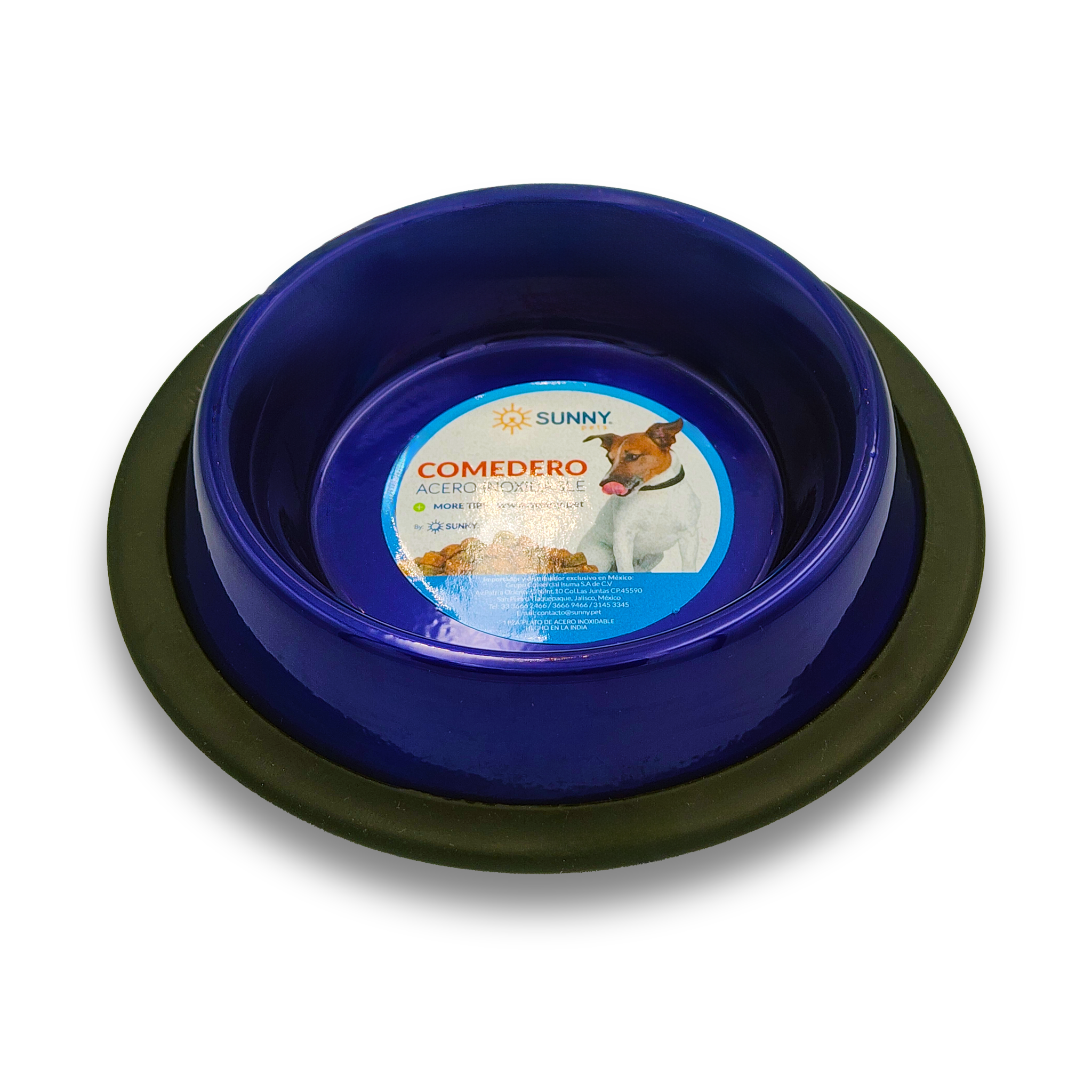 Plato metálico de color