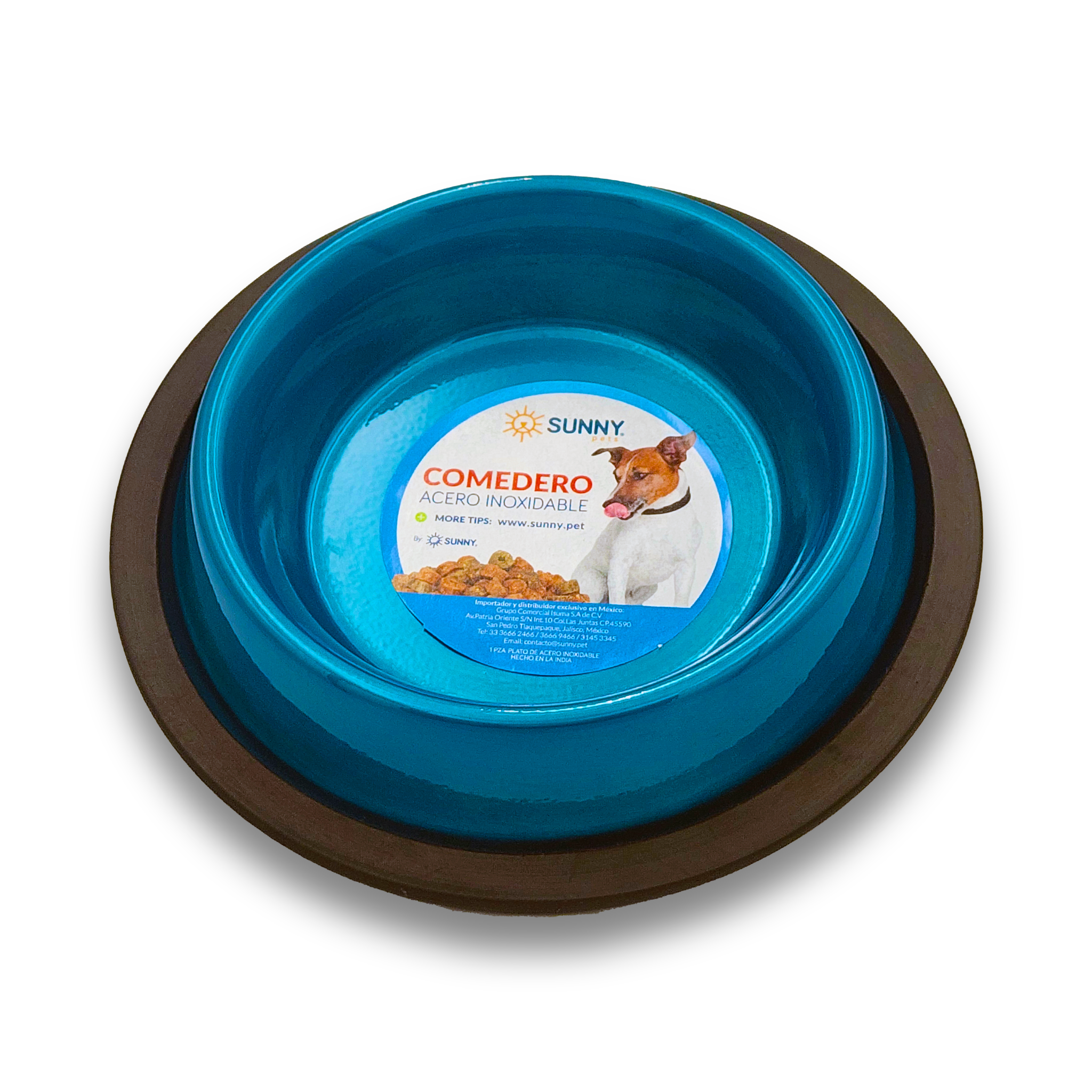 Plato metálico de color