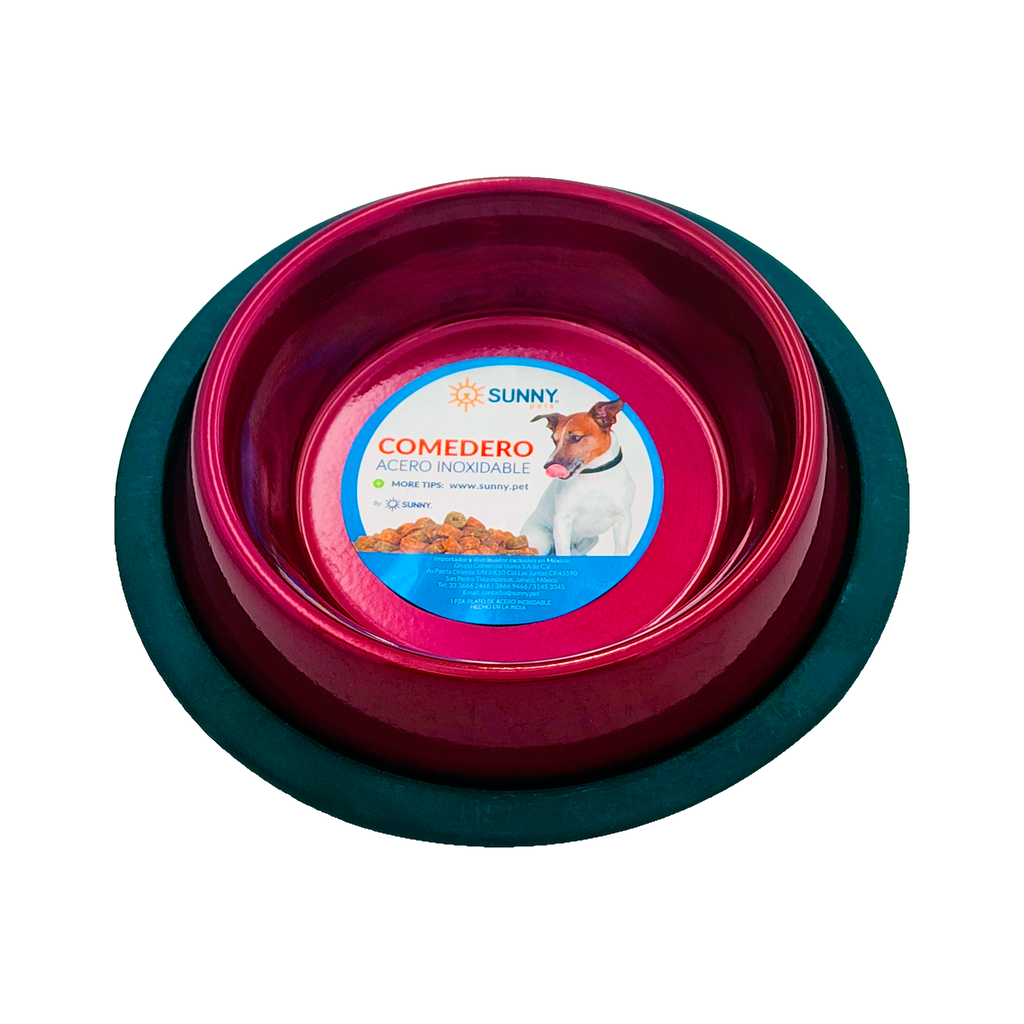 Plato metálico de color