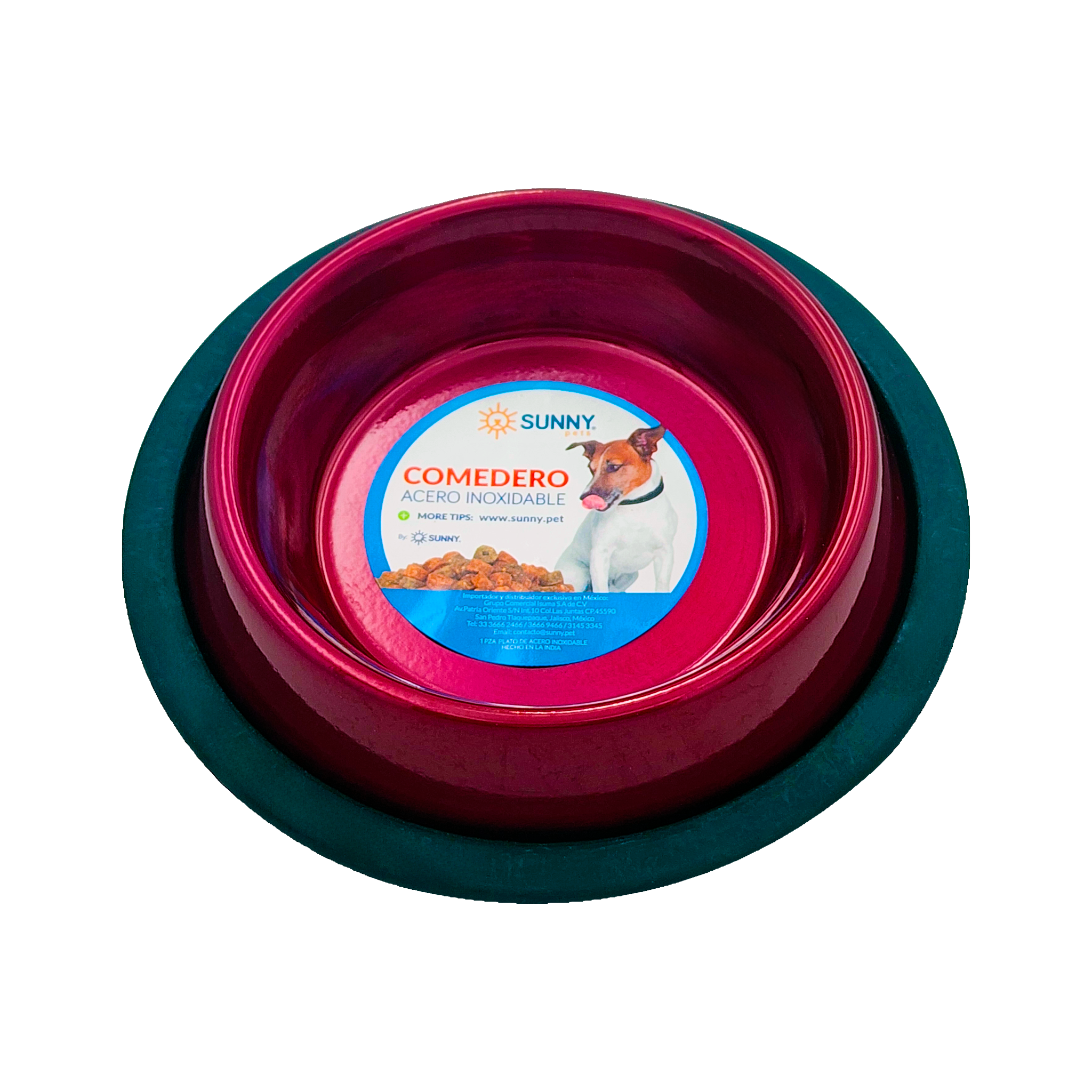 Plato metálico de color