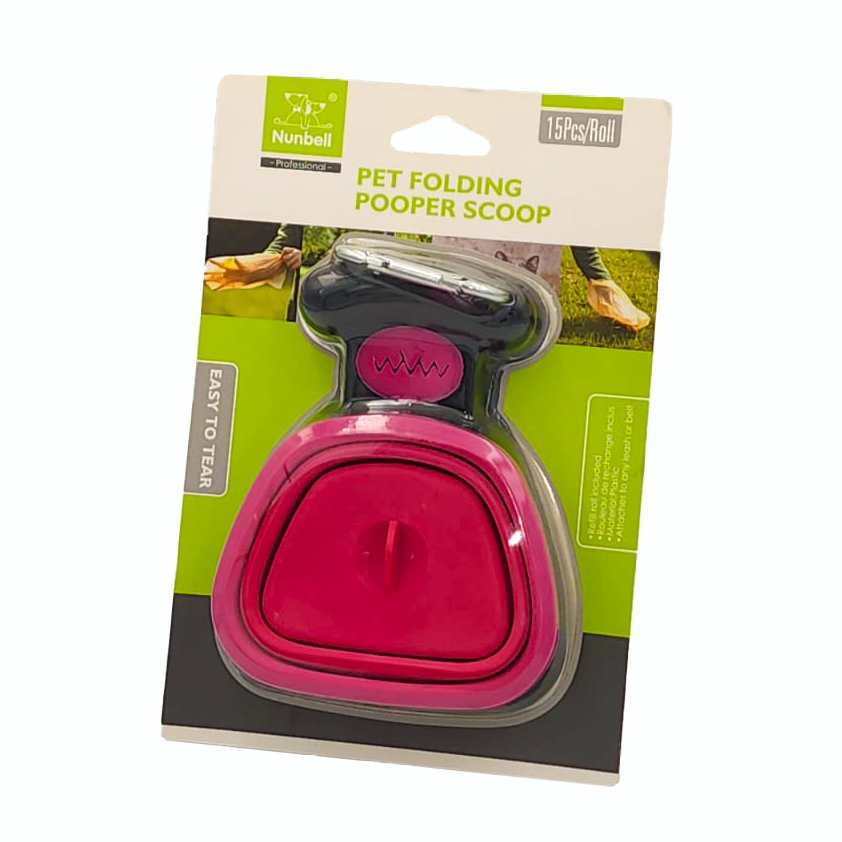 Recogedor portátil para heces rosa