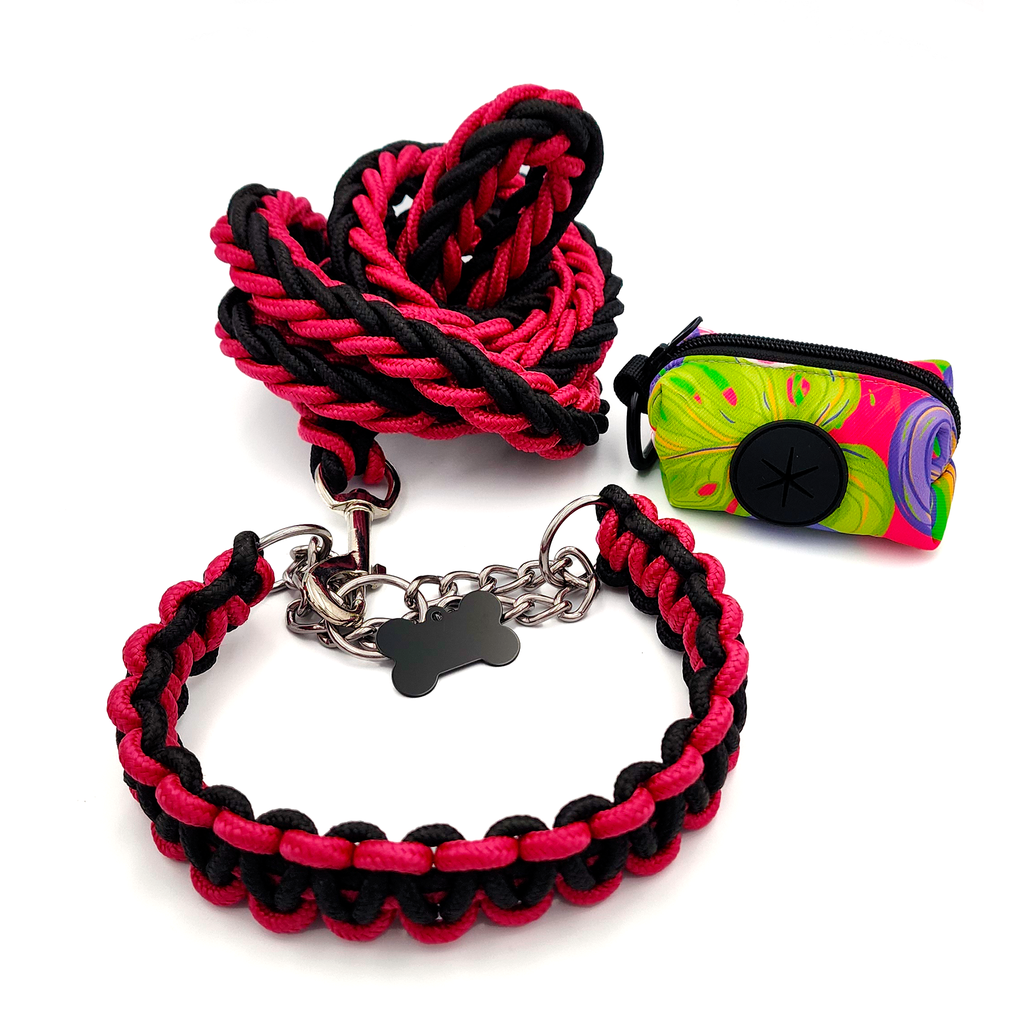 Conjunto de correa Rosa negro