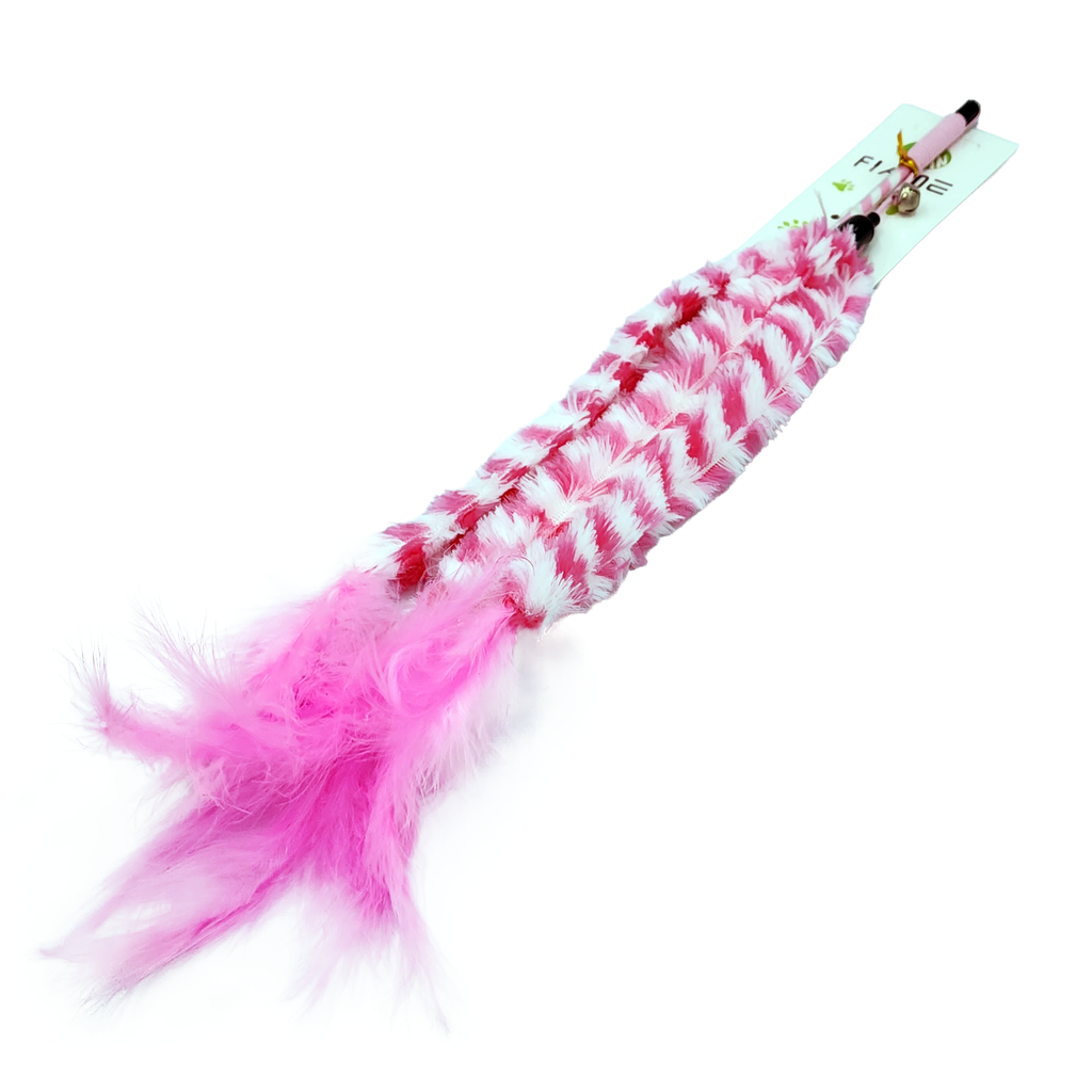 Vara con boa de plumas